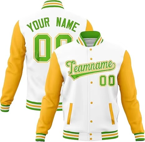 OEM Custom Chenille Patches Embroidery Stylish Genuine Leather Sleeves Letterman Varsity Crop <b>Baseball</b> <b>Jacket</b> <b>Men</b> - Product Image 4