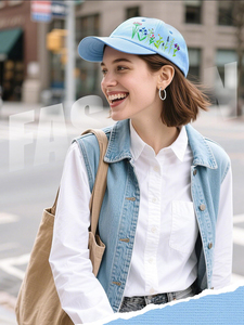 Unisex Solid Color Cotton Baseball Cap 5-Panel Fitted Casual <b>Hat</b> Spring Summer Adult Style Baseball Cap - Product Image 2