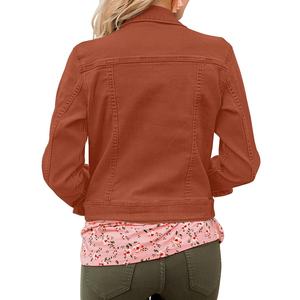 Service OEM Veste en jean pour femmes Vêtements décontractés pour femmes Veste d'automne Manteau en jean boutonné Veste en jean oversize pour femmes - Product Image 2