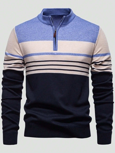Pull en laine tricoté personnalisé pour homme, doux, en mérinos, col rond, épais, décontracté, mode classique, ODM - Product Image 4