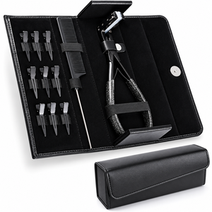 Stainless Steel <b>Tape</b>-In Hair Extension Pliers Sectioning Comb Non-Slip Grip Strong Hold Clips Accessory Set - Product Image 6