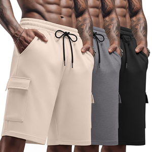 Shorts de sport décontractés pour hommes de haute qualité, personnalisables avec logo, en coton 100 %, coupe oversize, pour l'été et la gym - Product Image 1