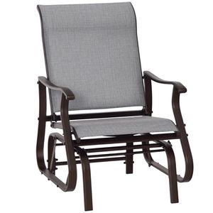 Silla Deslizante Gris para Exteriores, para Terraza y Jardín, Sillón Columpio para Patio - Product Image 5