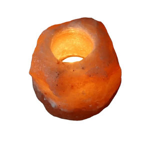 Ensemble de bougeoirs en sel rose de l'Himalaya naturel, faits à la main, durables, objets d'art de collection, style antique, Himaliessence Salt Traders Custom - Product Image 1