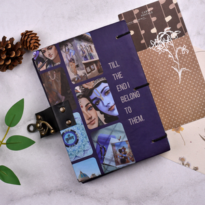 Krishna Theme Collage <b>A5</b> Lock Diary Handmade Vintage Notebook | 100 Pages Spiritual Journal Motivational Quote Devotional Gift - Product Image 2