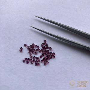Pierre précieuse naturelle de grenat rhodolite violet de Jaipur, taille brillant ronde, 2 mm, pierre précieuse en vrac pour la fabrication de bijoux, fournisseur tendance pour les boutiques - Product Image 3