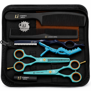 NYBL-55 5.5inch Straight <b>Left</b>-<b>handed</b> <b>Scissors</b> JAPAN 440C Sharp 58-59HRC Hardness Stainless Steel Handle Barber Shears Hair 28 - Product Image 1