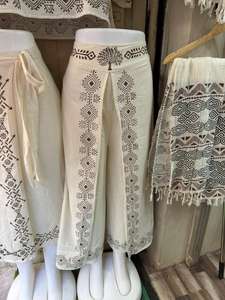 Stylish Hand-Block Printed Cotton <b>Wrap</b> <b>Trousers</b> and Palazzo Pants for Women Ethically Sourced Artisanal Summer Wear <b>Trouser</b> - Product Image 2