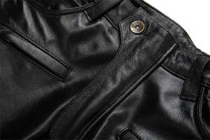 Mine Rate Sports 2026 Pantalones de Cuero Negro para Hombre, Calidad Premium, Nuevo Modelo, Jeans de Motociclista, Cuero Vacuno Suave - Product Image 4