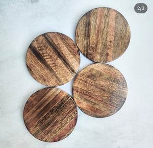 Sous-verres en bois écologique avec design en résine, personnalisables, pour le petit-déjeuner, ensemble de tapis et dessous-de-plat au meilleur prix - Product Image 2