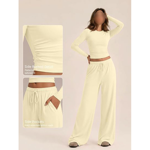 Conjunto Deportivo de 2 Piezas para Mujer, Sudadera con Capucha Extra Grande y Pantalones Jogger de Felpa de Algodón Grueso, Impermeable y Transpirable, para Invierno - Product Image 3