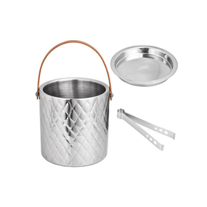 Seau à glace rustique en métal fait main, design rond, poignées en bois de cerf, refroidisseur de fête pour le stockage de bouteilles de champagne et de vin, articles de bar - Product Image 6