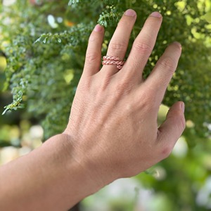 Bague en cuivre au design moderne et unique, cadeau fait main, bijoux artisanaux en cuivre, cadeau de mariage personnalisé - Product Image 5