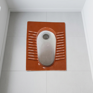 Burgundy <b>Ceramic</b> Orissa Squatting <b>Pan</b> Standard Size Floor Toilet WC From India Sanitary Ware Export Quality - Product Image 4