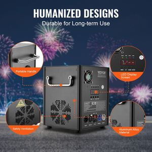 ระบบ DMX แบบพกพาขั้นสูง เครื่องพ่นประกายไฟเย็น 500W ปรับความสูงได้ 6.6-13 ฟุต พร้อมตัวควบคุมดอกไม้ไฟ จอ LED ไฟเวที - Product Image 5
