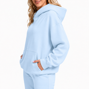 Sudadera con Capucha Oversize para Mujer de Marca Privada, Estampado Personalizado, Hombros Caídos, Forro Polar de Algodón, Proveedor Mayorista - Product Image 3