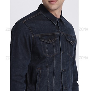 Vente en gros OEM vestes d'hiver confortables et stylées pour hommes taille plus jeans en denim délavé camionneur vestes en coton Street Wear jeans - Product Image 5