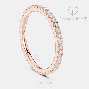 Bague de mariage en or blanc 14 carats avec diamant de laboratoire certifié IGI, taille ronde 0,504 carats, bijoux fins - Product Image 6