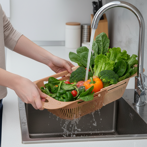 Telescopic Kitchen Organizer Kitchen <b>Storage</b> <b>Basket</b> <b>Vegetable</b> Holder Rack <b>Storage</b> <b>Basket</b> Expandable Sink Drying Rack - Product Image 3
