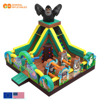 Structure de jeu gonflable professionnelle en PVC pour événements d'enfants - Utilisation extérieure commerciale