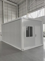 Maison conteneur à toit en pignon de 20 pieds pour camp d'exploitation pétrolière/gazière, dortoir portable, bureau, salon, chambre à coucher, zone terrestre