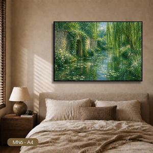 Peinture d'art vintage tendance sur toile de soie, décoration murale de luxe pour la maison, marque privée, origine Vietnam, marque HALO - Product Image 6
