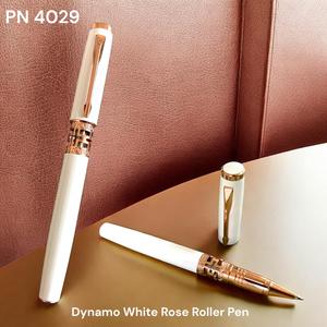 Stylo bille élégant noir Jari or rose, cadeau promotionnel tendance avec poudre scintillante, recharge bleu-noir à effet sable mouvant, écriture fluide - Product Image 4