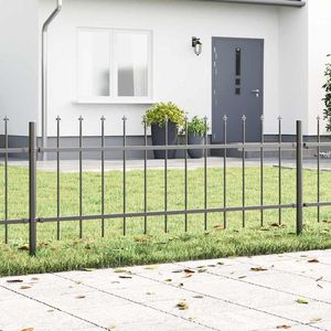 Clôture de jardin en acier thermolaqué gris 5,58 x 1,97 pi, produits en acier galvanisé prépeint - Product Image 1