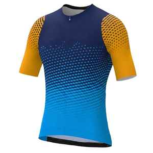 Maillot de cyclisme de haute qualité 100% polyester respirant à séchage rapide, impression numérique quadridirectionnelle, manches courtes, unisexe - Product Image 4