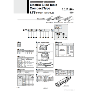 โต๊ะสไลด์ไฟฟ้า LES8LK-50-S36N3D นิวเมติก SMC อุปกรณ์ไฟฟ้า - Product Image 3