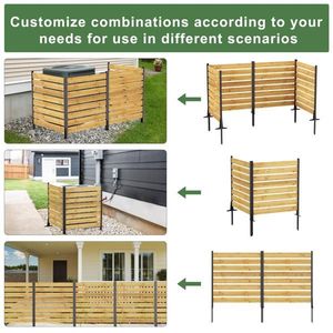 Schermo per la privacy in legno di cedro da 55x38,5 pollici per esterni, ideale per recinzioni di attrezzature da piscina, pareti per la privacy dei contenitori per rifiuti e recinzioni in legno - Product Image 3