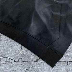 Hoodie court surdimensionné 100 % coton personnalisé pour homme, coupe ample, style vintage hip-hop, avec logo imprimé sur le devant, brodé, grandes tailles - Product Image 5