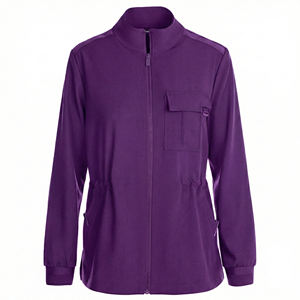 Blouse médicale personnalisée avec logo, poignets côtelés, col montant, prix de gros, uniformes professionnels de santé OEM, blouses de travail - Product Image 6