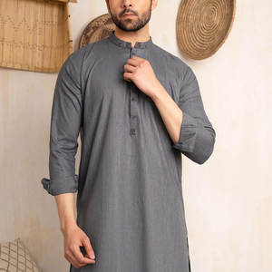 Costumes de créateur personnalisables avec Panjabi Kurta et Shalwar Bandhgala, Salwar Kameez confortable et élégant pour hommes, de haute qualité - Product Image 3