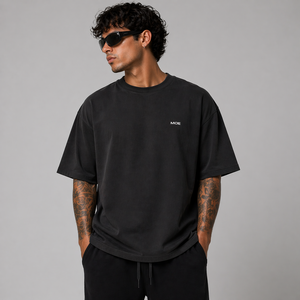 T-shirts de sport épais pour hommes, grandes tailles, style streetwear uni, en promotion, personnalisation possible, fabricant et fournisseur de premier plan - Product Image 4