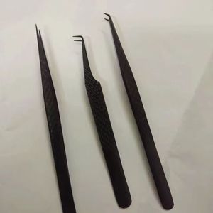 แหนบติดขนตาปลายเพชร 75 องศา ยี่ห้อ Private Logo สีทองพลาสม่า แหนบต่อขนตาปลายไฟเบอร์ - Product Image 3