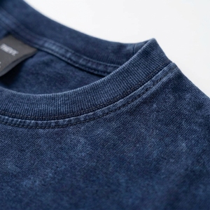 Camisetas Oversize Vintage Lavadas para Hombre Primavera Verano, Personaliza tu Propio Logotipo, 100% Algodón, Camiseta de Algodón Grueso con Lavado Ácido - Product Image 5