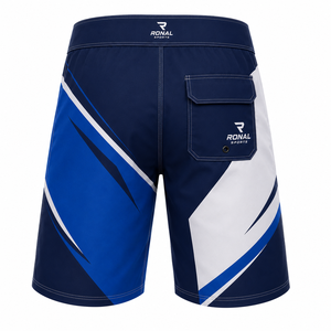 Shorts de bain et de sport personnalisés pour hommes, en polyester, avec doublure en mesh 5 pouces, pour la plage, le basketball et la course à pied - Product Image 2