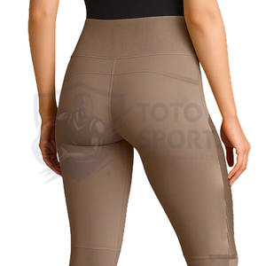 Tissu respirant, coupe ajustée confortable, toucher doux, meilleur fournisseur, longue durée de vie, élastique, logo personnalisé, leggings taille haute pour femmes - Product Image 5