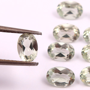 Améthyste verte naturelle de qualité supérieure, 8x6 mm, ovale, facettée, pierre précieuse en vrac pour la fabrication de bijoux et de joaillerie fine - Product Image 5