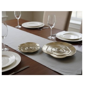 High Quality Aluminum Rose <b>Plates</b> Antique Brass Finish Guest Used Serving Traditional <b>Plate</b> South Indian Rice <b>Side</b> Tableware - Product Image 5