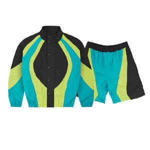 Chándal Deportivo con Capucha y Cordón Ajustable, Reflectante, Transpirable, de Nailon, con Estampado de Leopardo, Impermeable, con Logotipo Personalizado - Product Image 4