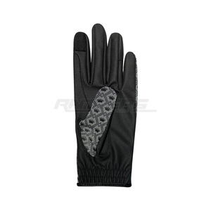 Gants d'équitation d'hiver légers en cuir noir à doigts complets, avec sangle à paillettes, antidérapants, respirants, compatibles écran tactile, personnalisables, vente en gros - Product Image 1