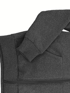 เสื้อฮู้ดแฟชั่นใหม่สำหรับผู้ชาย ฤดูใบไม้ร่วง ฤดูหนาว แขนยาว สีพื้น ผ้าฟลีซหนานุ่ม อุ่นสบาย ผ้าฝ้าย 100% เสื้อฮู้ดลำลองสำหรับผู้ชาย - Product Image 4