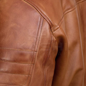 New Arrival Fashion Trend <b>Biker</b> <b>Jacket</b> For Men Strong Genuine Leather With Adjustable Cuffs And Waist For Daily Use - Product Image 6