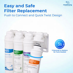 Purificador de Agua Doméstico Moolmang Premium de 11 Pulgadas y 4 Etapas UF, Sin Tanque, de Plástico, con Cambio Rápido y Grifo - Product Image 6