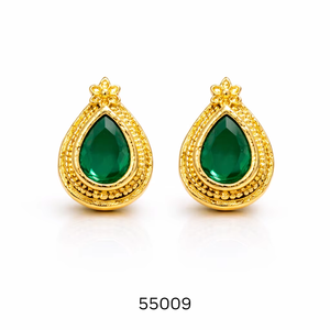 Pendientes de Coral con Baño de Oro de Aleación de Zinc de Primera Calidad de MOLL JEWELLERS, Grosor de Baño de 0.3 mm, Joyería Moderna para Mujer para Bodas y Fiestas - Product Image 1