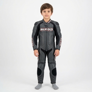 Combinaison de course moto personnalisée pour jeunes, combinaison de moto en cuir véritable pour enfants, cuir de vachette, sur mesure, couleur, logo, design - Product Image 3