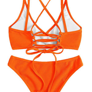 Conjuntos de Bikini Transpirables, Trajes de Baño Bordados, Conjuntos de Trajes de Baño con Estampado por Sublimación, Bikini Triangular para Mujer - Product Image 6
