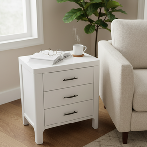 Mesa de Centro Moderna con 3 Cajones, MDF de Acacia, Chapa de Acacia, Marca KP, 1 Año de Garantía - Muebles de Salón, Mesa Auxiliar/Mesita de Noche - Product Image 2